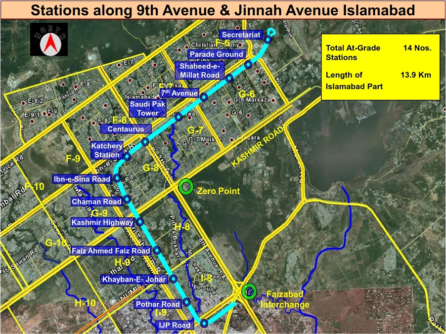 Islamabad Metro Bus Route Map